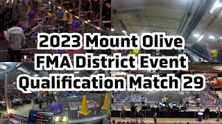 Team 1676 - 2023 Mount Olive FMA District Event Qualification Match 29