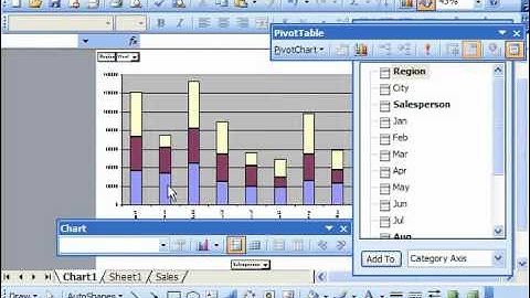 Excel 2003 Tutorial Displaying a PivotChart Microsoft Training Lesson 23.6