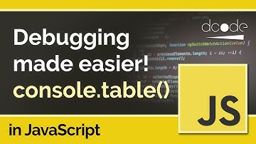 Debug your JavaScript code visually with console.table - JavaScript Tutorial