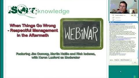 Webinar - When things go wrong: Respectful management in the aftermath