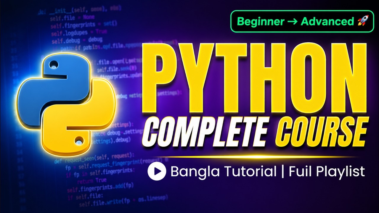 Python Full Course Roadmap | Bangla Tutorial | video-01 - YouTube
