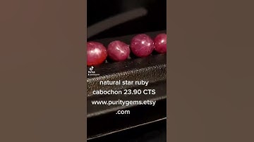 Natural star ruby gemstone 23.90 CTS www.puritygems.etsy.com