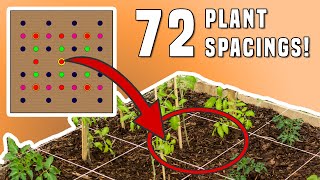 Square Foot Gardening PLANT SPACING (TEMPLATE Chart FOR 72 PLANTS!)