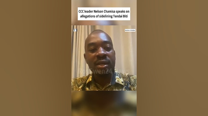 CCC leader Nelson Chamisa speaks on allegations of sidelining Tendai Biti | Zimbabwe