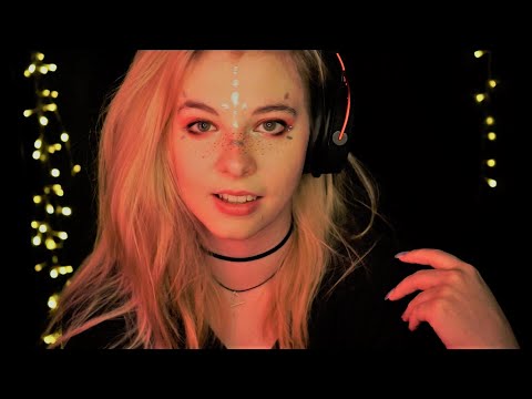 ASMR | soft whispering you to sleep - ramble, fluffy blue yeti