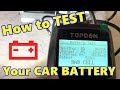 How to TEST your CAR BATTERY - Topdon BT100