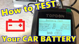 How to TEST your CAR BATTERY - Topdon BT100