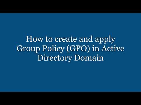How to create and link Group Policy (GPO) in Active Directory Domain