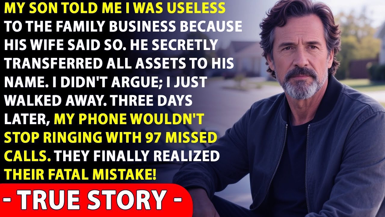 My Son Kicked Me Out For His Wife… Three Days Later, I Saw 97 Missed Calls... True Story.