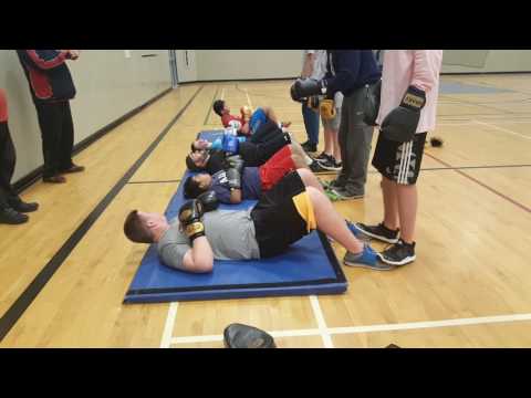 Boxing Practice at Colleen & Gordie Howe Middle School in Abbotsford