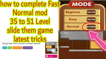how to complete Fast Normal mod 50 Level slim them game latest tricks 2022