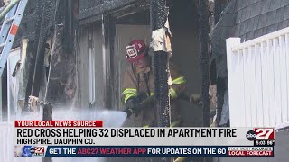 Red Cross helping 32 displaced in apartment fire