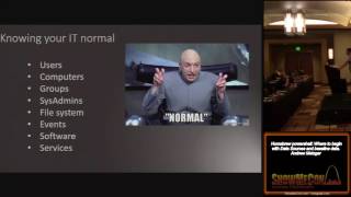 ShowMeCon 202 Homebrew powershell Where to begin with Data Sources and baseline data Andrew Metzger