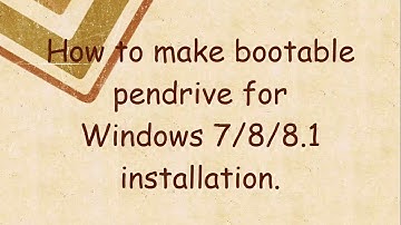 How To Make Bootable Pen Drive for Windows 10 /8.1/8/7  | Easy Way