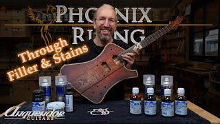Filling and Staining the Phoenix's Fiery Finish | Phoenix Rising Guitar Building Series Episode 17