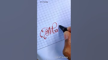 How to Write"Mahi" in Calligraphy! Gorgeous Hand-Lettering Tutorial & Tips l #shortsfeed #shorts