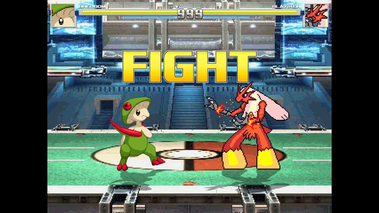 NICK54222 MUGEN: Breloom (me) VS Blaziken (Claymizer)