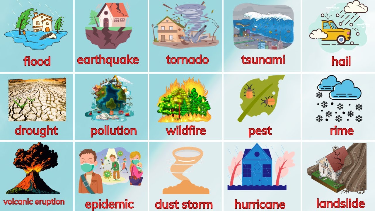 Bé học tiếng Anh chủ đề Thảm họa - Thiên tai | Disaster - Natural Disaster | Oh Vui Kids