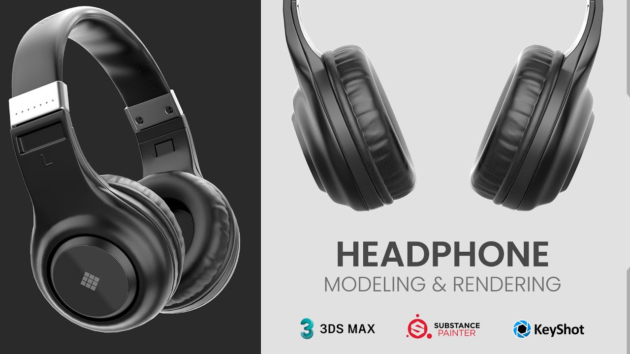 Headphone 3d Modeling & Rendering | 3ds max | Substance Painter | Keyshot