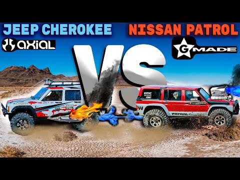 RC CAR CHALLENGE Jeep CHEROKEE VS Nissan PATROL 4x4 ON REMOTE CONTROL OFF ROAD