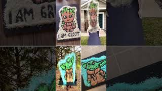 Baby Yoda vs Baby Groot 🥰 #shorts #babyyoda #groot #disney #starwars #marvel #avengers #fyp