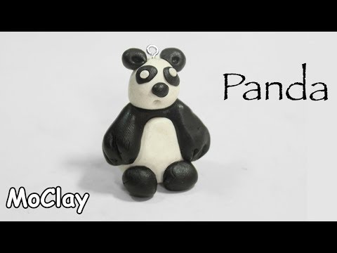 Polymer clay Panda charm tutorial - DIY