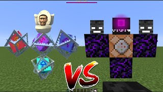 what if you create a SKIBIDI GOLEM VS WITHER BOSS in MINECRAFT