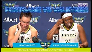Alanna Smith, Arike Ogunbowale Postgame - | Valkyries vs Wings | WNBA | 8.17.2026