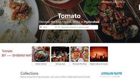 Zomato Clone Using React Js  By Shibam Nath