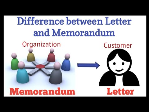 Difference between Letter and Memorandum in Hindi | By Syed Fahad