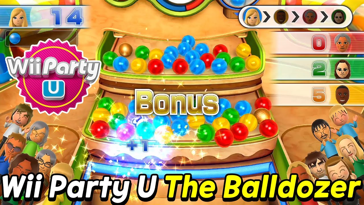 Wii Party U The Balldozer gameplay Luna Vs Xiuping Vs Maria Vs Joseph | AlexGamingTV | Wii U