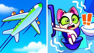 ✈ Baño en el aeropuerto  ¿Dónde está mi orinal? Historias para niños de Purr Purr