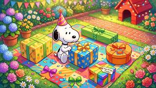 Opening Birt ay Surprises with Snoopy Feel-Good Birt ay Jazz For Happy Days Birt ay BGM