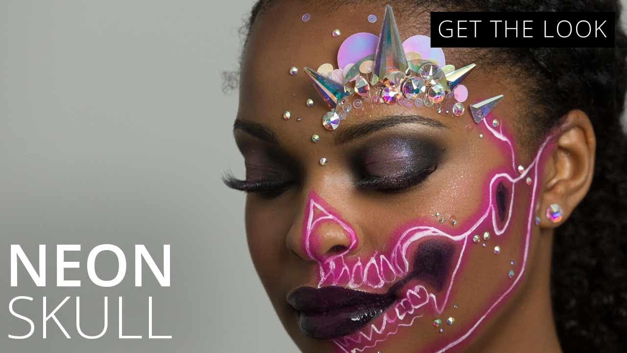 Neon Skull Halloween Makeup Tutorial Feelunique YouTube