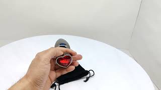 SİYAH PASLANMAZ METAL KIRMIZI KALP TAŞLI ANAL PLUG - BÜYÜK