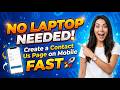 How to Build a Contact Us Page Using Your Phone (Step-by-Step Guide!)
