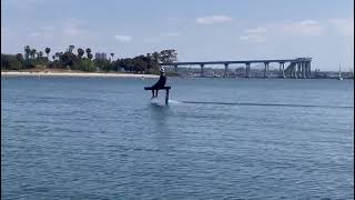 DIY eFoil - Learning to sit on the eFoil - Getting it Dialed -  5/10/2023 - Glorietta Bay - Coronado