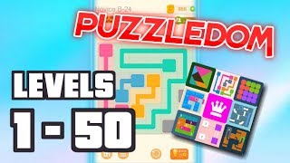 PUZZLEDOM - Connect - Novice B: All Levels 1 - 50 Gameplay Walkthrough Tutorial (iOS Android) screenshot 1