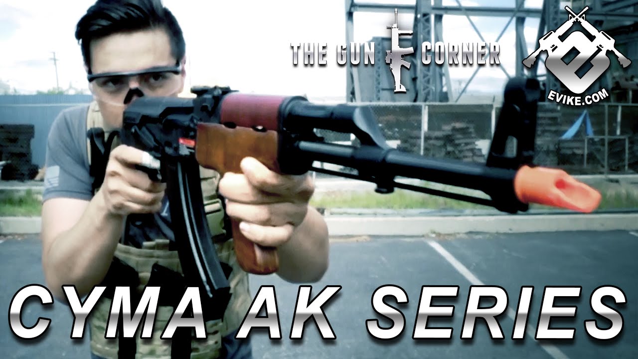 CYMA AK47 Full/Semi Auto AEG Airsoft Rifle - 300 FPS, Includes Battery & Charger