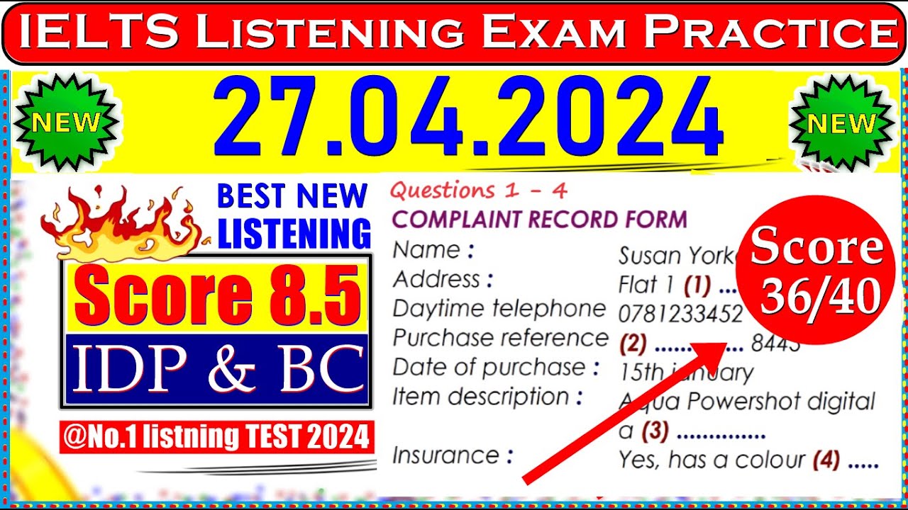 IELTS LISTENING PRACTICE TEST 2024 WITH ANSWERS  27042024
