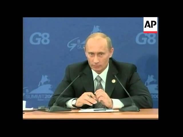 President Putin news conference at end of G8 summit class=
