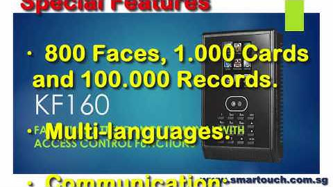 Biometric Face Recognition Machine KF160 Special Features Link with Access Control System