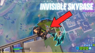 I tried the Invisible skybase challenge #FortniteIndia