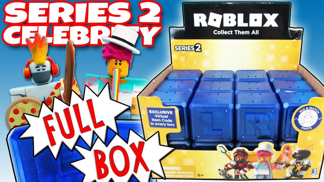 New Roblox Celebrity Series 2 Full Box Blue Mystery Boxes Opening - roblox gold collection celebrity series 1 blind box opening pstoyreviews