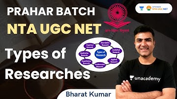 Types of Researches | NTA UGC NET | Bharat Kumar