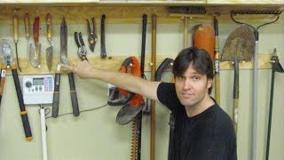 Join me as I show you how to make a garden tool storage system.