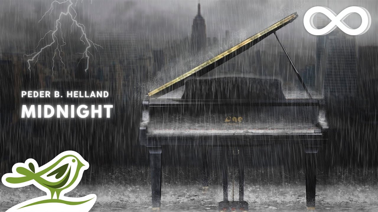 Midnight Relax In A Thunderstorm With Soft Piano Music