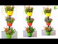 Flower Garden Tower// Tower Garden Flower Pots//Hanging Plant Pots//ORGANIC GARDEN