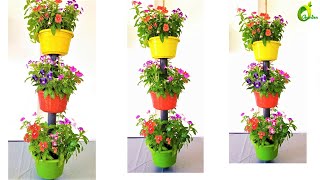 Flower Garden Tower// Tower Garden Flower Pots//Hanging Plant Pots//ORGANIC GARDEN