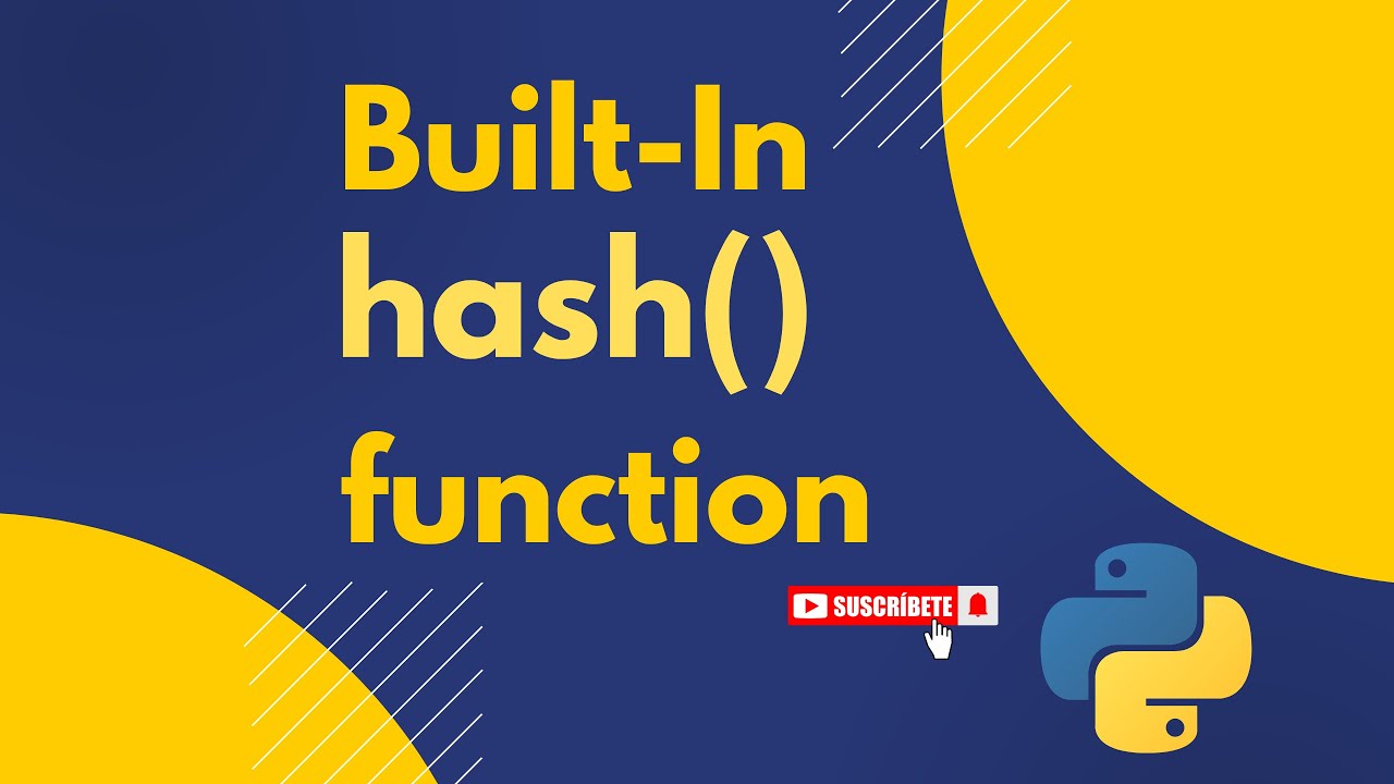 (RK) hash() Built-in function in python - YouTube
